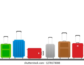 Luggage, vector isolated on white background