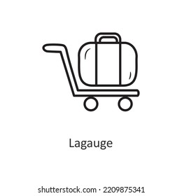 Luggage  Vector outline Icon Design illustration. Travel Symbol on White background EPS 10 File