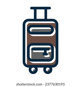 Luggage Vector Thick Line Filled Dark Colors Icons For Personal And Commercial Use.
