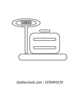 luggage weighing icon. Element of Airport for mobile concept and web apps icon. Outline, thin line icon for website design and development, app development