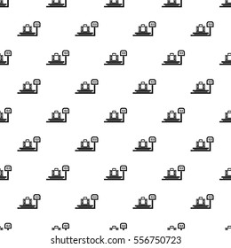 Luggage weighing pattern. Simple illustration of luggage weighing vector pattern for web