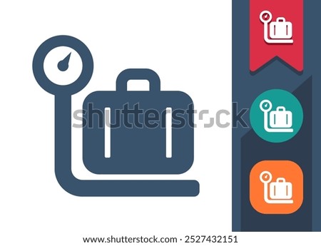 Luggage, Weight Scale, Baggage Icon. Professional, pixel perfect icon. EPS 10 format.