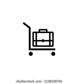 Gepäckwagen Symbol einfache Vektorgrafik perfekte Illustration