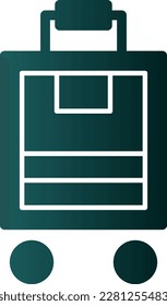 LuggageGlyph Gradient Vector Icon Design