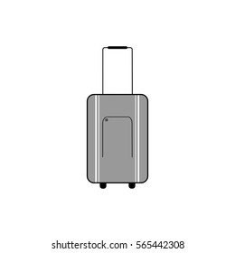 Luggage,suitcase icon on white background. Baggage, bag, briefcase symbol vacation travel and tourism. Template for poster,sign. Flat vector image. Vector illustration.