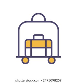 Ilustración de stock de diseño de ícono de Vector de servicio Luggues