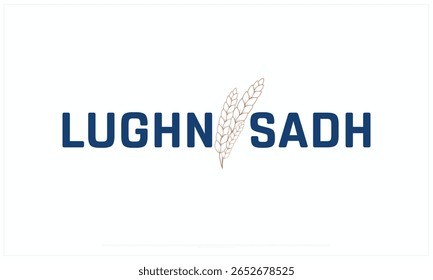 Projeto Lughnasadh Day em fundo branco, Projeto tipográfico de Lughnasadh, Projeto vetorial de Lughnasadh, Projeto Lughnasadh Day