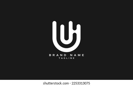 LUH, UH, LH, Resumen diseño inicial del logotipo del alfabeto en monograma