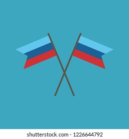 Luhansk People's Republic flag icon in flat design. Independence day or National day holiday concept.