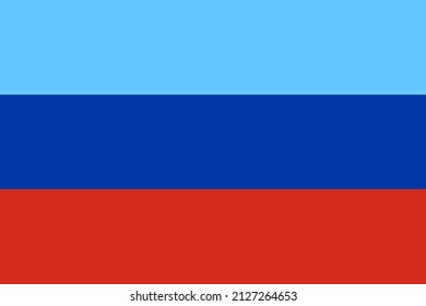 Luhansk peoples Republic flag vector illustration. Self proclaimed republic Part of Eastern Ukraine territory.