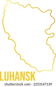 Luhansk region simple vector map