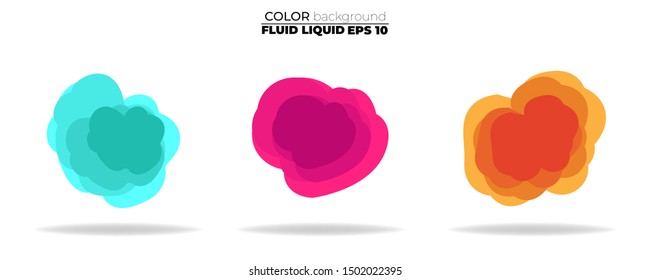 luid shape vector set. gradient liquid with neon colors. item for the design of a logo, flyer, presentation, gift card,  Poster on wall,  landing page, ,coverbook,  banner, social media posted