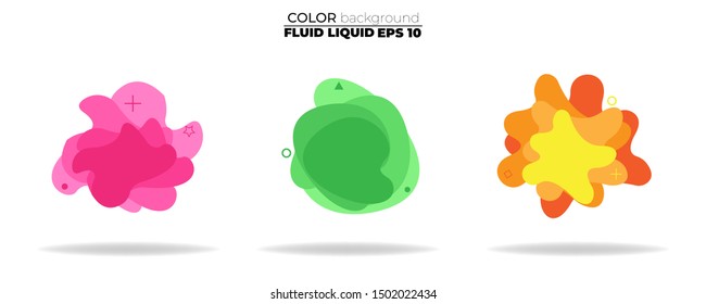 luid shape vector set. gradient liquid with neon colors. item for the design of a logo, flyer, presentation, gift card,  Poster on wall,  landing page, ,coverbook,  banner, social media posted