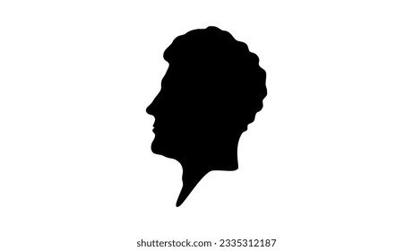 Luigi Cherubini silhouette, high quality vector