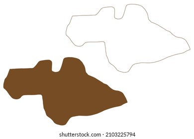 Luigi island (Russia, Russian Federation, Franz Josef Land archipelago) map vector illustration, scribble sketch Ostrov Luidzhi map