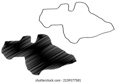 Luigi island (Russia, Russian Federation, Franz Josef Land archipelago) map vector illustration, scribble sketch Ostrov Luidzhi map