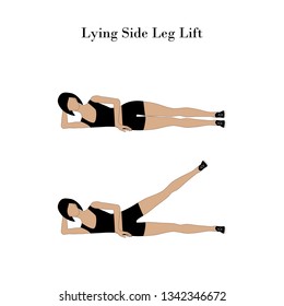 Luing side leg lift exercise workout
