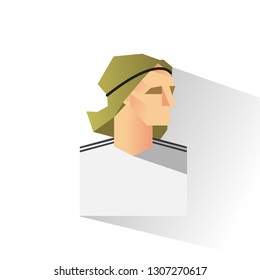 luka modric Icon footballer vector illustration