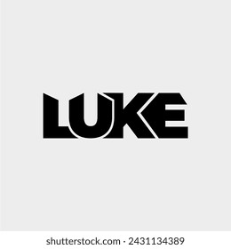 LUKE name lettering typhography text illustration vector