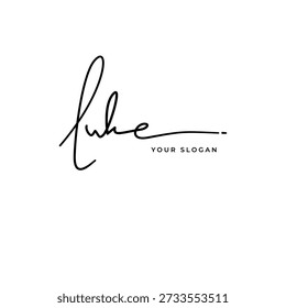 Luke name signature logo vector design
