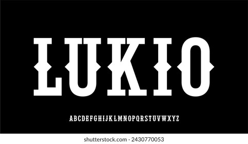 LUKIO FONT VECTOR DISPLAY UPPERCASE COWBOY WESTERN