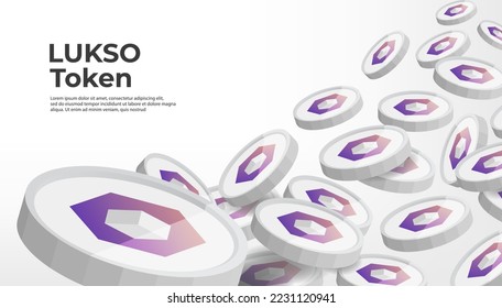 LUKSO Token (LYXE) cryptocurrency concept banner background.