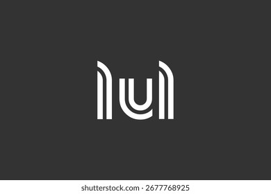 LUL Creative Unique Modern Letter Logo Design. Elegant Monogram Logo Design with Decorative Elements and Typography