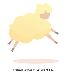 Lullaby dream sheep icon cartoon vector. Cloud dream. People cradle