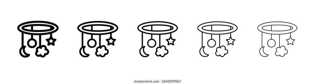 Lullaby toy icon filled flat sign concept for web design.