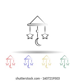 Lullaby toy multi color style icon. Simple thin line, outline vector of maternity icons for ui and ux, website or mobile application