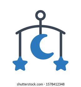 lullaby vector glyph color icon 