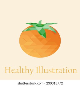 Lulo fruit tropical illustration over color background