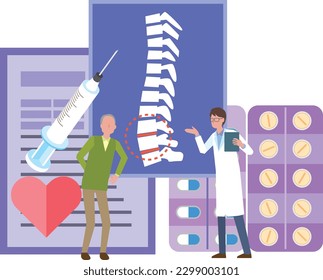 Lumbar disc herniation image illustration