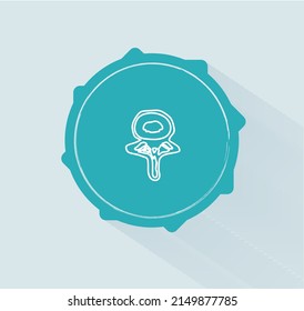 Lumbar Discogram Procedure icon vector design