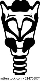 Vértebras lumbares Columna vertebral Concepto icono de línea vectorial Diseño, Símbolo de sistema de órganos, Signo de anatomía humana, ilustración de piezas corporales humanas