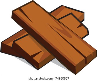 Lumber batch cartoon vector illustration