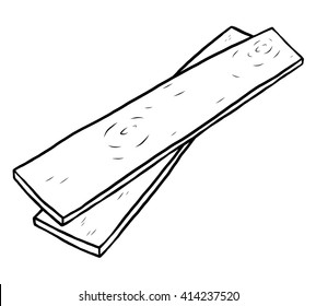 lumber / cartoon vector and illustration, black and white, hand drawn, sketch style, isolated on white background.