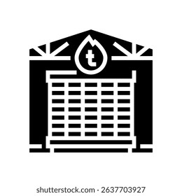 lumber drying process glyph icon vector. lumber drying process sign. isolated symbol illustration