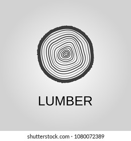 Lumber icon. Lumber symbol. Flat design. Stock - Vector illustration