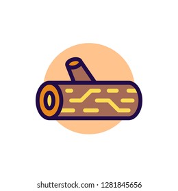 Lumber Icon Vector Illustration in Filled Style for Any Purpose