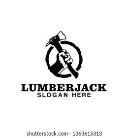 Lumber Jack. Vintage Lumber Jack Logo illustration.