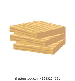 Lumber Planks Illustration Flat Design Style
