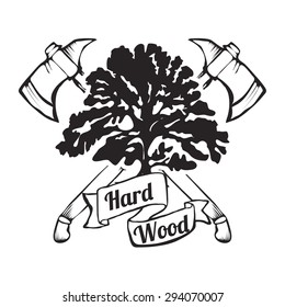 Lumber Shop Label Design Elements Vector Illustration