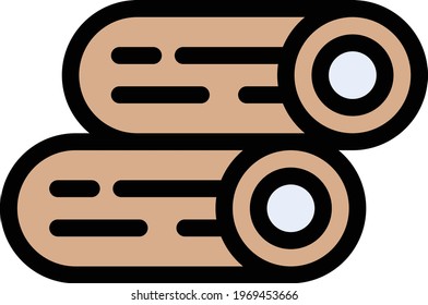 lumber vector colour line  icon