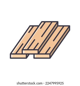 lumber wood icon vector design template in white background