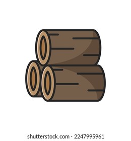 lumber wood icon vector design template in white background