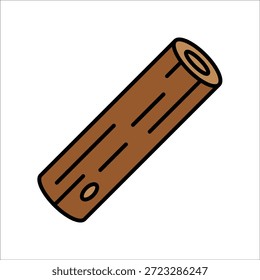 Señal de línea de icono de Vector de madera