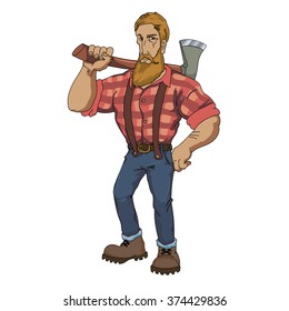 Lumberjack with an ax