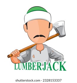 Lumberjack with axe in hand