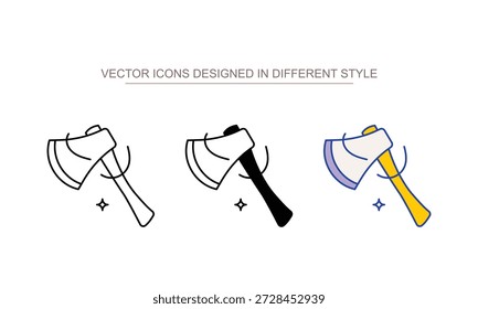 Lumberjack Axt-Symboldesign mit weißem Hintergrund - Stockgrafik